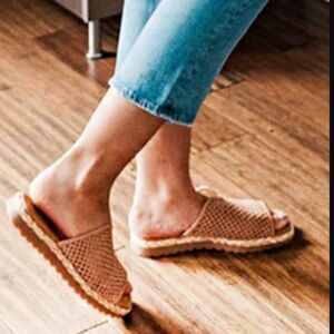 BRAND NEW BARE STRAPS WOVEN  WOMEN's  TASMINE SLIP ON SANDALS
